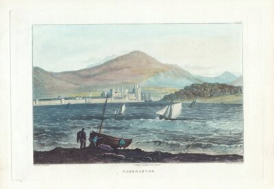 Caernarvon  (antique print)