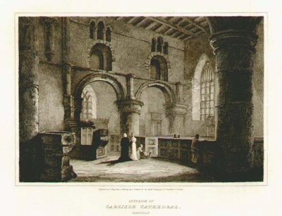 Interior of Carlisle Cathedral (antique print)