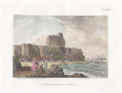 Carrickfergus Castle   (antique print)