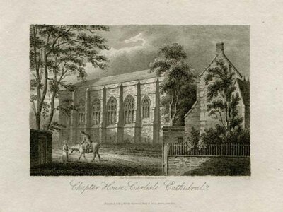 Chapter House Carlisle Cathedral (antique print)