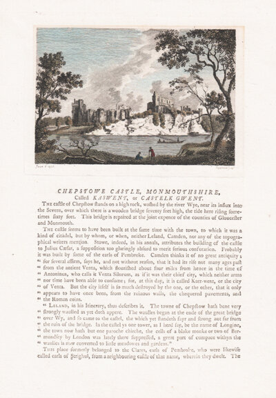 Chepstowe Castle Monmouthshire called Kaswent or Castelk Gwent
