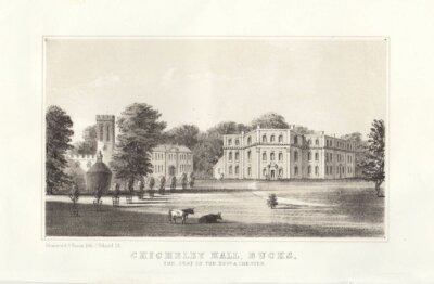 Chicheley Hall, Bucks, The Seat of the Revd. A. Chester.  (antique print)