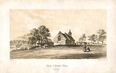 Church at Penrhos Lligwy Anglesey    -  Inscribed to the Rev HR Hughes Incumbent 1859  