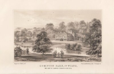 Compton Park, Co. Wilts.  The Seat of Charles Penruddocks Esq.  (antique print)