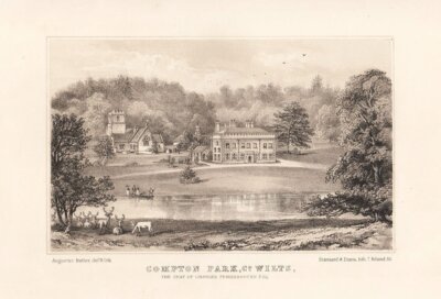 Compton Park, Co. Wilts.  The Seat of Charles Penruddocks Esq.  (antique print)