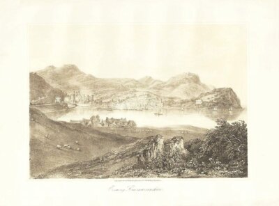 Conway, Caernarvonshire.  (antique print)