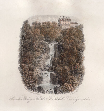 Devils Bridge Hotel and Waterfall Cardiganshire 