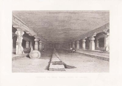 Interior of Dher Warra, Cave of Ellora.