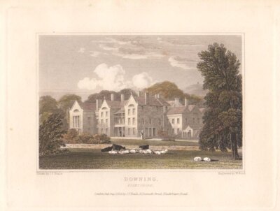 Downing, Flintshire.  (antique print)
