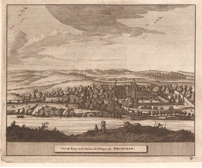 Vu de Bourg et des Ruines de l'Abbaye de Dryburgh