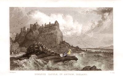 Dunluce Castle Co Antrim   (antique print)
