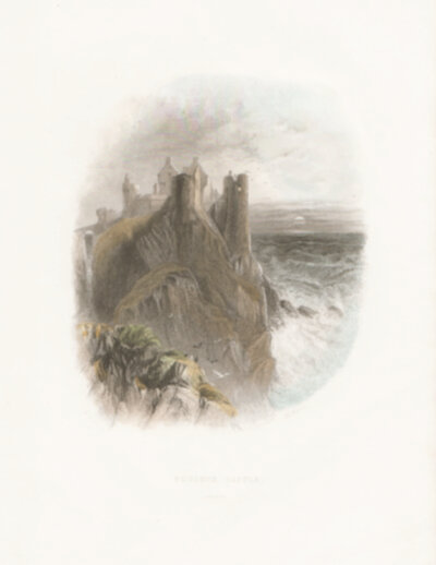 Dunluce Castle    (antique print)