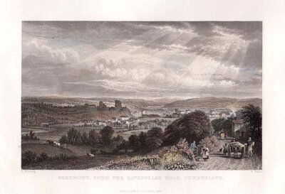 Egremont from the Ravenglass Road Cumberland