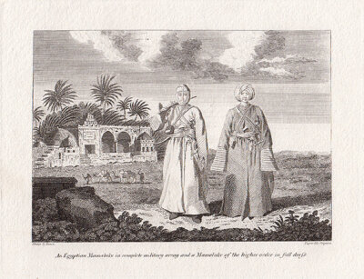 An Egyptian Mamaluke in complete military array and a Mamaluke of the higher order in full dress