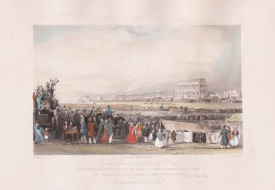 Epsom Races on the Derby Day.