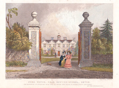 Ford House near Newton Bushell Devon  The Residence of Ayshford Wise  Esq