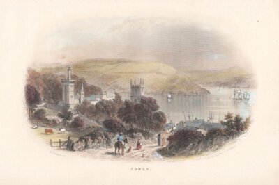 Fowey.  (antique print)
