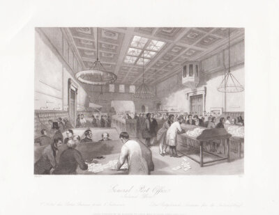 General Post Office. Inland Office.  (antique print)