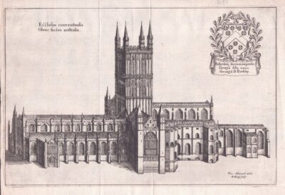 Ecclesiae Conventualis Glouc Faces Australis  (antique print)