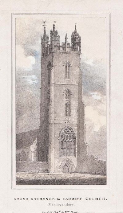 Grand Entrance to Cardiff Church Glamorganshire 