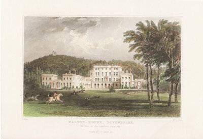 Haldon House the Seat of Sir Lawrence Palk  Bart  