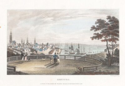 Hamburg.  (antique print)