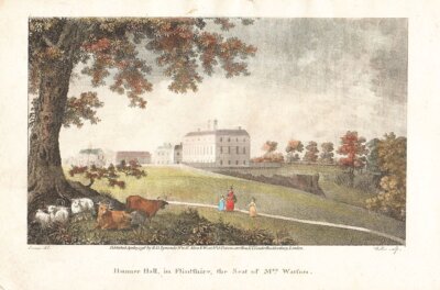 Hanmer Hall in Flintshire the Seat of Mrs Watson   (antique print)