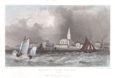 Harwich from the sea, Essex.