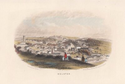 Helston  (antique print)