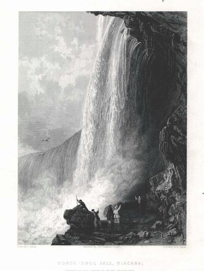 Horse - Shoe Fall Niagara  -  Entrance tothe Cavern of on the English side