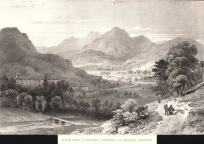 The Inn at Capel Curig, from Moel Siabod.