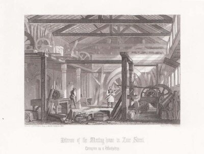 Interior of the Meetiong House in Zoar Street, occupied as a Workshop.