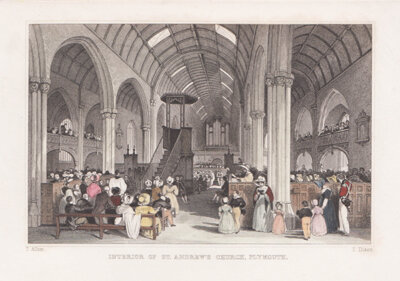 Interior of St Andrew's Church Plymouth  