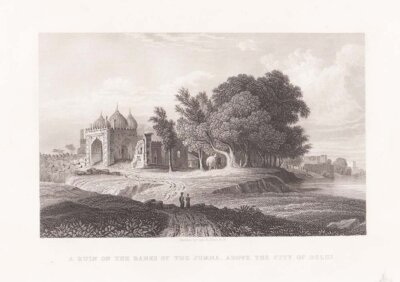 A Ruin on the banks of the Jumna, above the city of Delhi.