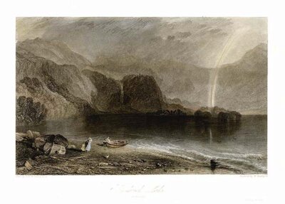 Keswick Lake (antique print)