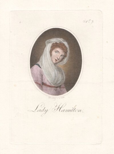 Lady Hamilton.  (antique print)