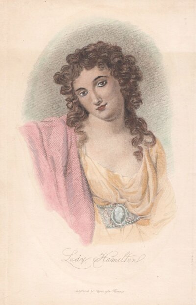Lady Hamilton.  (antique print)