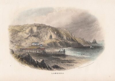 Lamorna.  (antique print)