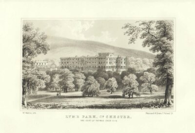 Lime Park, Co. Chester.  The Seat of Thomas Leigh. Esq.  (antique print)