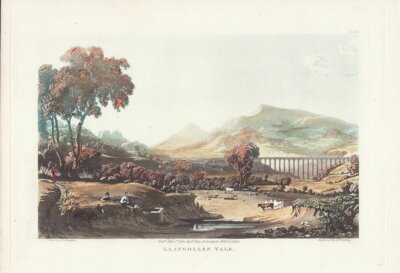 Llangollen Vale.  (antique print)