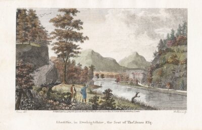 Llansillio in Denbighshire the Seat of Thos Jones  Esq  (antique print)