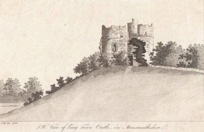 S. W. View of Long Town Castle, in Monmouthshire.