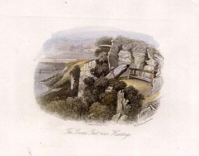 The Lover's Seat near Hastings  (antique print)