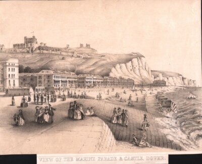 View of the Marine Parade and Castle, Dover.