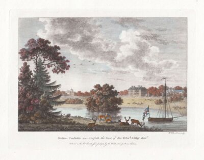 Melton Constable in Norfolk, the Seat of Sir Edwd. Astley.  Bart.  (antique print)