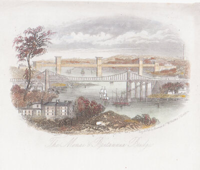 The Menai and Britannia Bridges.