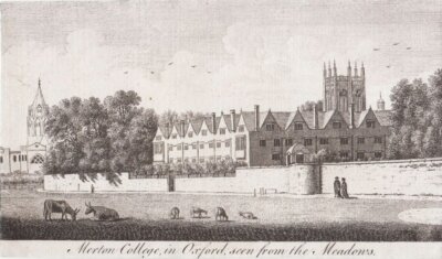 Merton College, in Oxford, seen from the Meadows.