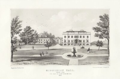 Middleton Hall.  Front View.  The Seat of Edwd. Abadam. Esq. 1853.  (antique prints)