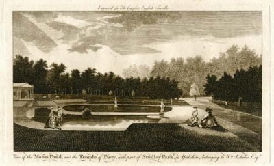 View of the Moon - Pond and the Temple of Piety with part of Studley Park