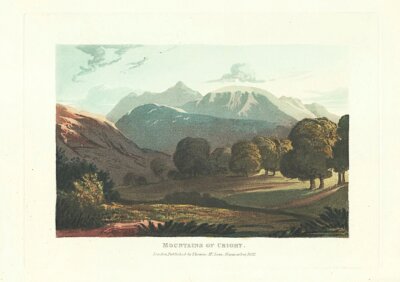 Mountains of Cright.  (antique print)